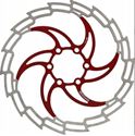 Obrazek TARCZA HAMULCOWA BARADINE DB-05 RED 160MM 6 ŚRUB